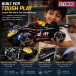 Storio RC 4x4 Formula F1 Drift Smoke Car 1:14 Scale | Hand Gesture Sensor & Remote Control | 2.4GHz High Speed Racing Car with 360° Spin, Lights, Music & Smoke | Toy for Boys & Girls 4+ - Image 7