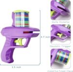 Kidoyz Foam Disc Launcher Toy Gun for Kids | Flying Frisbee Foam Blaster with Stackable Magazine & Easy Trigger Action | Indoor Outdoor Fun Shooting Game | Safe Disc Shooter Toy for Boys & Girls - Image 2