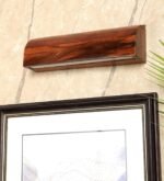 Green House Fully Handmade Sheesham Wood Wall Lamp | Mirror/Picture/Vanity/Dressing Table Light | in-Built 5W Warm White LED | Home Decor Lighting | Bedroom, Living Room, Dressing Room, Mandir - Image 2