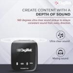 Digitek DWM-101 Wireless Microphone System with ANC Noise Reduction, 360° Sound Capture, Up to 12H Working Time, for DSLR Camera, Android & iOS Smartphones, Vlogging & Audio Recording - Image 3