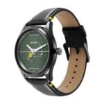 Titan P3H + Day & Date @ 6H Classique Green Round Dial Black Colour Leather Strap Mens Watch - 1805NL04 - Image 3