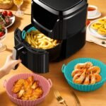 RUCON® Silicone Air Fryer Liner 8 Inch | Food Grade BPA Free Non-Stick Air Fryer Basket | Heat Resistant up to 230°C Dishwasher Safe | Air Fryer Accessories for Baking, Roasting & Cooking (Pack of 2) - Image 2