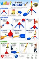 Flying Rocket Launcher Toy with 3 Foam Rockets for Kids | Air Powered Outdoor Jump Rocket Game | Flies Up to 150 ft | Non-Toxic | No Batteries Required | Age 3+ Years - Image 4