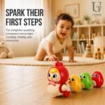 Chicken Toys for Kids, Swinging Chain String Magnetic Hen with Chick Learning to Crawl Spring Toy, Crawling Wind-up Duck, Walking Chicken Cute Windup Toy for Boys Girls Toddler - Image 5