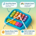 TOYTONIC 2-in-1 Piano Xylophone for Kids | Multicolor 5-Key Musical Toy with 2 Mallets | Educational Non-Toxic Instrument for Toddlers, Boys & Girls | Early Learning Sound & Music Playset - Image 3