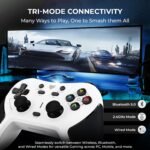EvoFox One S V2 Universal 3-Mode Wireless Gaming Controller,1000Hz HallSense™ Precision Joysticks, BT, 2.4GHz & Wired, Macros, Fast Type-C Charging, PC, Mobile, Android TV, PS4 & Console Gaming - Image 4