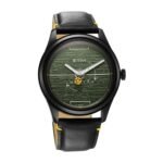 Titan P3H + Day & Date @ 6H Classique Green Round Dial Black Colour Leather Strap Mens Watch - 1805NL04 - Image 2