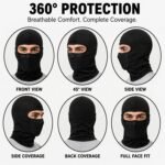 Allextreme Full Face Mask for Riders Anti-Pollution UV Sun Protection Cotton Balaclava Helmet Liner with Air Filter for Men & Women Biker Hiking Cycling Protective Bike Riding Gear (Black) - Image 6