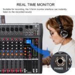 DIGIMORE Professional 8 Channel Mixer | 8 XLR + 6.35MM Input Ports | USB MP3 & BT Support | 48V Phantom Power | Delay & Repeat FX | Stereo Output | Headphone, Aux, EFF Outs (D-260) - Image 4