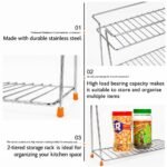Tabletop Spice Rack For Your Kitchen_Countertop Spice s And Masala Rack 2 -Tiered Shelf And 2 Layer Stainless Steel And Special Countertop Spice Rack-(Pack Of One) (Nhsp) - Image 6