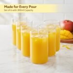 AGARO Elite 300 ml Glasses Set of 6, Transparent Drinking Water Glass Set, Borosilicate Glass Tumbler for Water, Cold Drink, Juice, Flame Proof, Microwave & Dishwasher Safe, for Daily Use & Gifting - Image 6