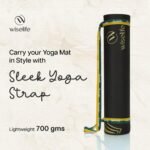 WiseLife Printed Yoga Mat (India's no 1 Yoga Brand) Yoga Strap For Men, Women, Kids | Anti-Slip Extra thick, long & Wide Exercise Sports Mat for Workout, Fitness, Gym, Home & Pilates 6MM (Black Mandala) - Image 8