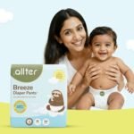.allter Breeze Baby Diaper Pants - M Size (7-12 Kgs) | 64 Count, Pack of 2 | AirFit™ Technology for Breathable Comfort | Dermat Tested | 12-Hour Dryness, Super Soft & Absorbent with Wetness Indicator - Image 9