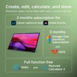 Lenovo Yoga Tab Plus Smartchoice AI Tablet with Pen + Keyboard |12.7" Display, 3K Resolution, 144 Hz|16GB RAM, 512GB ROM|Snapdragon 8 Gen 3|10200 mAh|6 Speakers|USB 3.0 with DP-Out|1Year ADP Free|Teal - Image 8