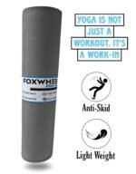 4MM Thick, Light Weight with Anti-Slip Dual Side Embossed Yoga Mat with Carrying Strap For Men aand Women (4MM, Grey) - Image 3