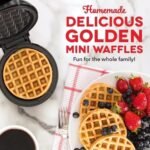 Holstein Housewares 350 Watts Mini Waffle Maker, 4 Inch x 13 cm, Red&Black, Non-Stick Plates for Breakfast, Desserts, and Snacks - Image 7