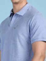 Lux Cozi Men's Half Sleeve Soild Casual Regular Fit T-Shirt with Chest Pocket | Polo Tshirt for Men - Image 7