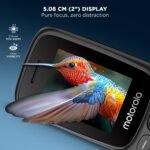 Motorola All-New A300-2026 Dual Sim keypad Phone | 2 Years Replacement | Type C Charging Port |Long Lasting Battery | Loud Sound | Wireless FM | (Black) - Image 3