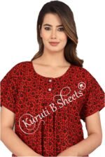 Kuruti B Sheets Cotton Nighty for Women — Printed Stylish Night Gown, Comfortable - Image 2