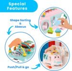 Cable World Baby School Bus Xylophone Toy for Toddlers 1-3, Baby Musical Bus Toys for 1 Year Old Girl, Shape Sorting Toys Knocking Xylophone Educational Musical Instruments Toy (Blue) - Image 6