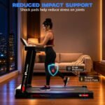 PowerMax Fitness TDM-95 4HP BLDC Motorized Treadmill for Home Use | 1.0-10 km/h Speed | 2-Level Manual Incline | Running Surface 950 x 385mm | LED Display | 12 Programs | Shock Absorption System - Image 7
