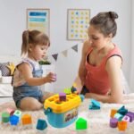WireScorts Baby and Toddler Plastic First Educational Blocks Shape, Sorter, Colors, ABCD Shape, Toys for 1 Year Old Kids,16 Piece - Image 8