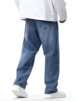 Ben Martin Men Jeans || Baggy Fit Jean's for Man || Loose Fit High Rise Denim || Stretchable Casual Wear Jean,s || Dance Rap Rapping Style Pant for Men || Denim Cotton Jeans (0) - Image 4