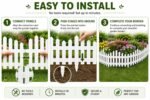 TASMAX Plastic Fence for Garden Edging Border Fencing for Garden Fence Outdoor Resistant PVC Garden Fence Decorative - Flower Bed Fencing for Pathway, Yard, Lawn Waterproof (Pack 8) - Image 6