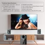 Intex 2100 Pro Auxiliary, Bluetooth Deep Bass Home Theater with Subwoofer 2.1 Channel with 55W Premium Signature Sound, Multiple Connectivity Modes, Master Remote and Sleek Finish (Black) - Image 9