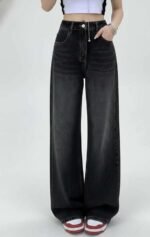 KOTTY Women’s Wide Leg Denim Jeans | Loose Fit High Rise Baggy Style Jeans for Women - Image 2