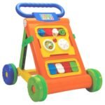 Mama Luv Mee Baby Activity Walker Learning Push Walker for Babies 6 to 18 Months, Foldable Musical Walker with Recreational Toy Bar (Orange) - Image 2