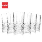 CELLO Classix Hi-Ball Glass Set of 6 Pcs 275 ml, Transparent | Freezer & Fridge Safe, Leadfree Dishwasher Safe Toughened Crystal Clear Glasses Set for Drinking Water Juice Milk Cocktail Mocktail Soda - Image 8