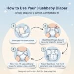 Blushbaby Cloth Diapers for Babies – 2 Reusable Diaper Pants with 2 Free Inserts for 3 Months - 3 Years | Washable Dry Feel Pads | Waterproof | Leak Proof | Quick Dry | Adjustable Free Size | Eco Friendly - Image 7
