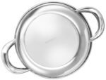 Amazon Brand - Solimo Set of 2 Stainless Steel Cook and Serve Set | Glass Lid | Dishwasher-Safe, 2L 700 ml|Induction and Gas Stove Compatible - Image 7