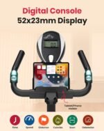 Sparnod Fitness SSB-08N Spin Bike for Home Use 8 kg Flywheel, Digital Display Console, Heart Rate Sensor, Fully Adjustable Seat & Handlebar, Silent Belt Drive, Carbon Steel Frame, Max User Weight 130kg - Image 3