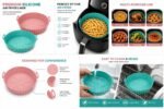 RUCON® Silicone Air Fryer Liner 8 Inch | Food Grade BPA Free Non-Stick Air Fryer Basket | Heat Resistant up to 230°C Dishwasher Safe | Air Fryer Accessories for Baking, Roasting & Cooking (Pack of 2) - Image 4