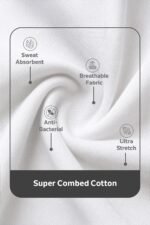 Van Heusen Men’s White Cotton Vest – Pack of 2 |Antibacterial 100% Combed Cotton | Moisture‑Wicking, Stay‑Fresh Technology, Soft Handfeel | Extended Length |Doesn’t lose shape | Regular Fit Sleeveless Innerwear | Style 10071 - Image 6