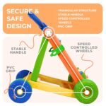 Mama Luv Mee Baby Activity Walker Learning Push Walker for Babies 6 to 18 Months, Foldable Musical Walker with Recreational Toy Bar (Orange) - Image 4