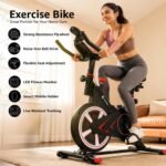 MAXPRO MP007 Spin Bike | Exercise Cycle for Home | 100KG Capacity | 8KG Flywheel | Adjustable Resistance | Silent Belt Drive |4way Adjustable Comfortable Seat Cushion | Indoor Cardio Workout Fitness Bike - Image 2