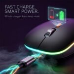 Offbeat Dash Dual Bluetooth 5.1+ 5.0 & 2.4Ghz Wireless, Type-C Rechargeable Silent Click Mouse, Triple Device connectivity Windows, Mac, iOS, Android (Black) - Image 6