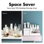 ALOXE Cosmetic Organizer Box Drawers Storage Plastic Stationary Box | Make Up Organiser for Women (White) - Image 9