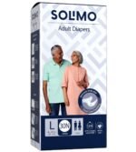 Amazon Brand - Solimo Adult Diapers, Tape Style | Pack of 60 | Large Size | Waist 38-54 in (96-137 cm) | Unisex | Quick Absorption | Leak Proof Upto 12 Hours | Wetness Indicator | For Men & Women - Image 7