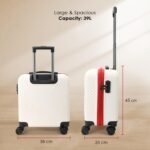 SWISS MILITARY Sirius Overnighter 45cm Hard Shell Cabin Luggage Trolley with 15.4” Laptop Compartment & 3 Dial Lock, 360° Wheels, Lightweight PC Travel Suitcase Bag for Men & Women (39L) White - Image 5