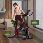 MAXPRO MP20 Spin Bike | Exercise Cycle for Home | 120KG Capacity | 8KG Flywheel | Adjustable Resistance | Silent Belt Drive | Comfortable Seat Cushion | Indoor Cardio Workout Fitness Bike - Image 7