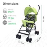 Little Pumpkin Kiddie Kingdom Stroller and Pram for Baby | Kids | Infants | Newborn |Boy & Girl of 0 to 3 Years((Green Black) - Image 4