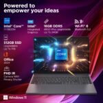 Lenovo IdeaPad Slim 3 Smartchoice 13th Gen Intel Core i7-13620H 15.3" (38.8cm) WUXGA IPS Laptop (16GB RAM/512GB SSD/Win 11/Office 2024/Backlit/1Yr ADP Free/Top Metal Cover/Grey/1.6Kg), 83K1011BIN - Image 4