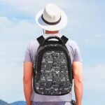 Half Moon Wild Class 5-12 School Bag for Boys Girls Man Woman | Laptop Bagpack Back pack for Men Women | 3 Zips Stylish And Trendy College Bags for Students (Aztec Print) (Black and Grey) - Image 3