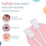 LuvLap 40pcs Oral Care Disposable Mouth Swabs for Cleaning Tooth, Swabsticks Baby Tongue Cleaning, 0-36 Months, White - Image 3