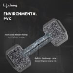 Lifelong PVC Hex Fixed Dumbbells Pack of 2 (1kg*2) Black Color for Home Gym Equipment Fitness Barbell|Gym Exercise|Home Workout, Gym | Weights for Men & Women - Image 5