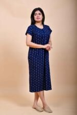 Onekbhalo Women Cotton Night Dress Printed Culf Length Night Gown Short Nighty - Image 2